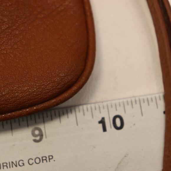 Kenneth Cole Reaction Brown Crossbody Bag with Diagonal Zippers - Picture 11 of 11